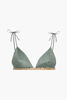 Thumbnail for your product : LOVE Stories Ruffle-trimmed Floral-print Triangle Bikini Top