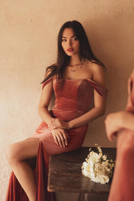 Jenny Yoo Issa Velvet Dress Pink