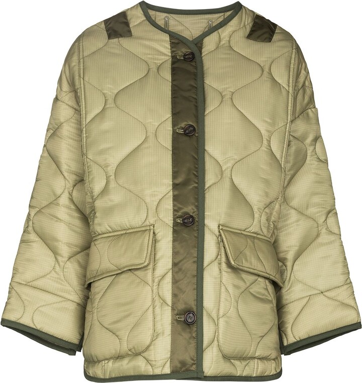 Frankie Shop Teddy oversized quilted jacket - ShopStyle