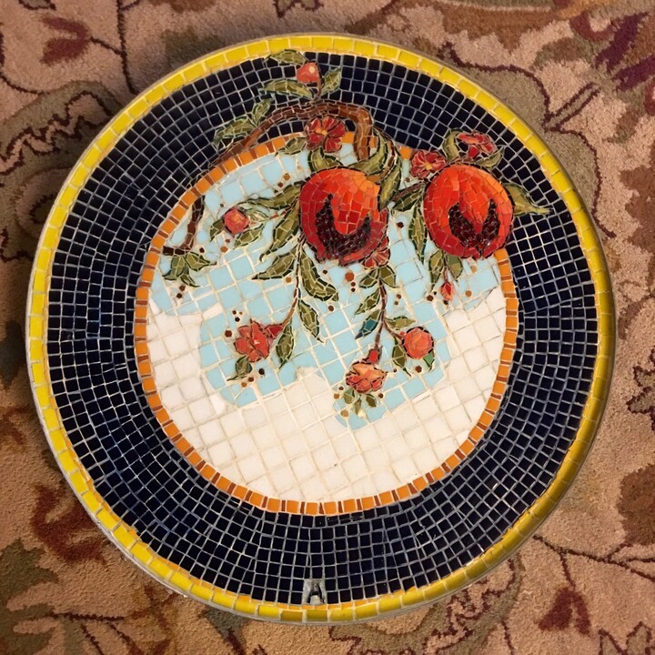 Etsy Handmade Mosaic Bistro Table Top Italian Pomegranate Design