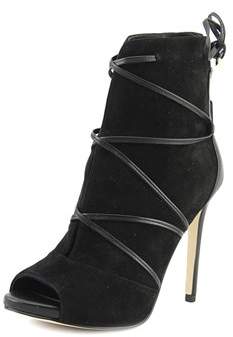 GUESS Ayana 3 Women Peep-toe Suede Black Ankle Boot.