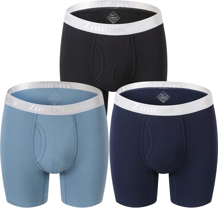 BIATWOWR Horizontal Fly Men's Boxers Shorts(Pack of 3) Enhancing Bulge