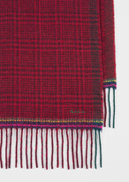 Thumbnail for your product : Paul Smith Women's Raspberry Check Double-Face Wool Scarf