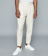 Thumbnail for your product : Reiss MIST LINEN BLEND PLEAT FRONT TROUSERS Sand