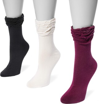 Muk Luks Women's Ruffle Boot Socks