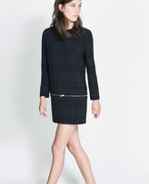 Thumbnail for your product : Zara 29489 Checked Dress With Zips