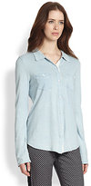 Thumbnail for your product : Splendid Button-Front Cotton Jersey Shirt