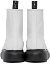 Thumbnail for your product : Alexander McQueen White Leather Lace-Up Boots