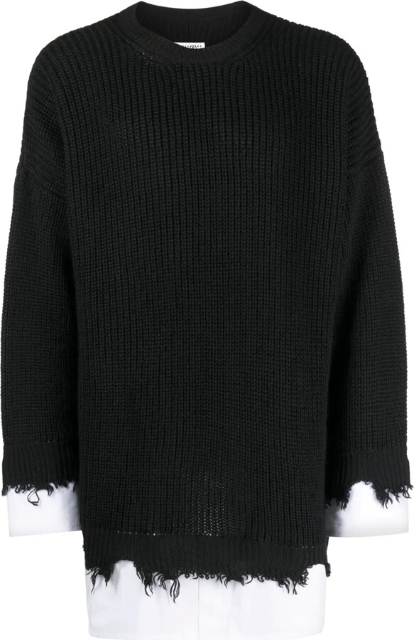MM6 MAISON MARGIELA Layered Waffle-Knit Jumper