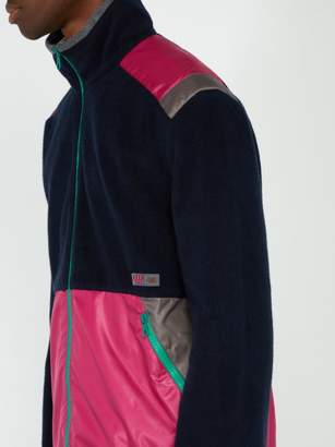 Lanvin Zip-up Fleece Jacket - Mens - Navy
