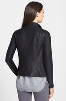 Thumbnail for your product : Vince Drape Neck Leather Jacket