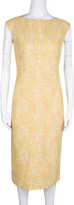 Thumbnail for your product : N°21 N21 Yellow Lace Sleeveless Midi Sheath Dress M