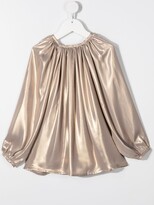 Thumbnail for your product : Anja Schwerbrock Kids Sefina metallic-effect blouse