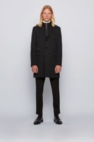 Thumbnail for your product : HUGO BOSS Wool-blend coat with detachable zip-through inner
