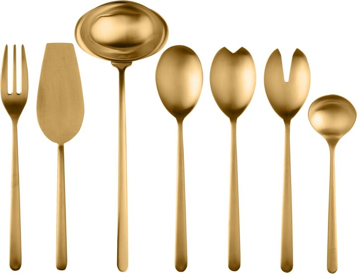 Mepra Linea Ice Oro Full Serving Set, 7 Piece