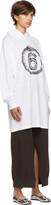 Thumbnail for your product : MM6 MAISON MARGIELA White Oversized Hooded Minidress
