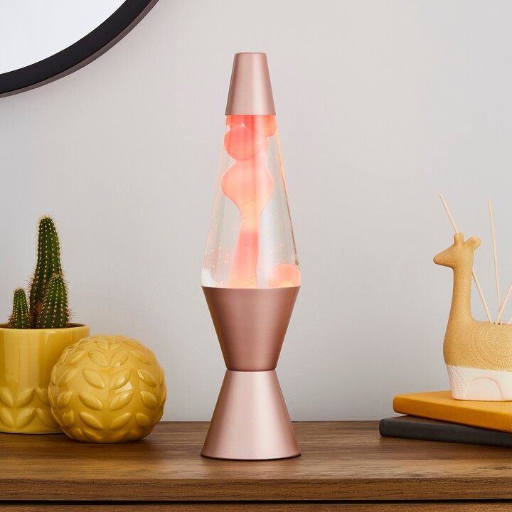 Dunelm Pink Lava Lamp Rose Gold ShopStyle
