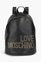 Thumbnail for your product : Love Moschino Embellished faux pebbled-leather backpack - Black - OneSize