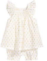 Thumbnail for your product : First Impressions Metallic Dot-Print Romper, Baby Girls