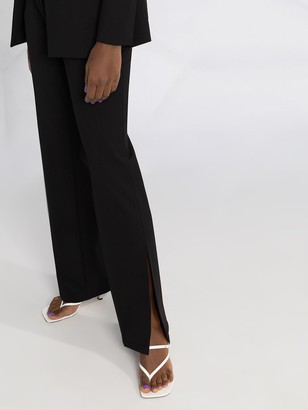 Semi-Couture Single Breasted Split-Hem Suit