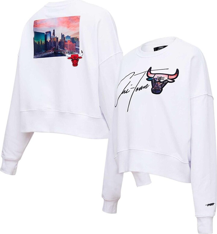 Chicago Bulls New Era Women's Color Pack Cropped Top Pullover