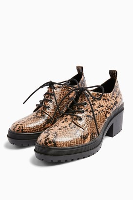 Topshop Womens Arti Snake Lace Up Heels - Multi