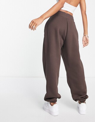 nike swoosh oversized brown tracksuit