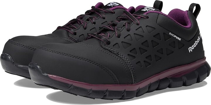 Reebok Work Sublite Cushion Work Comp Toe SD Women's Work Boots Black/Plum : 11.5 B - Medium, Textile