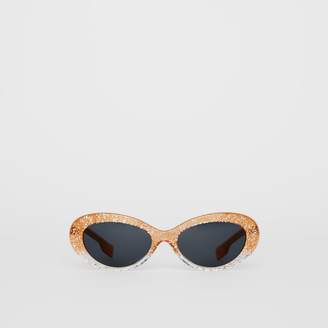 Burberry Glitter Detail Cat-eye Frame Sunglasses