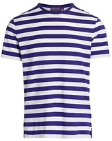 Thumbnail for your product : Ralph Lauren Purple Label Striped Lisle Crewneck T-Shirt