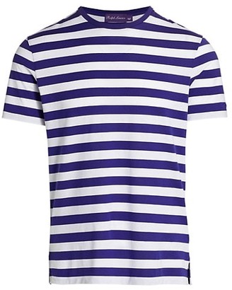 Ralph Lauren Purple Label Striped Lisle Crewneck T-Shirt