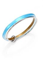 Thumbnail for your product : Alexis Bittar Lucite Double-Row Ringed Bangle Bracelet