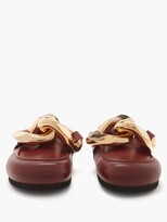 Thumbnail for your product : J.W.Anderson Chain Backless Leather Loafers - Burgundy