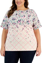 Thumbnail for your product : Karen Scott Plus Size Boat-Neck Top, Created for Macy's