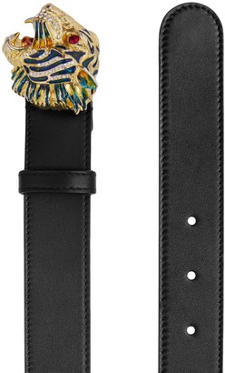 Gucci Leather belt with tiger head