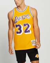 Thumbnail for your product : Mitchell & Ness Men's Yellow Basketball - NBA Swingman Jersey - Lakers - Size L at The Iconic