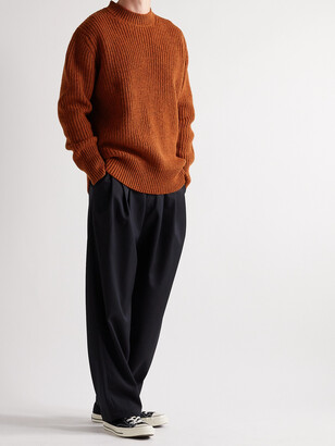 YMC Kingsdown Ribbed Shetland Wool Sweater - Men - Orange
