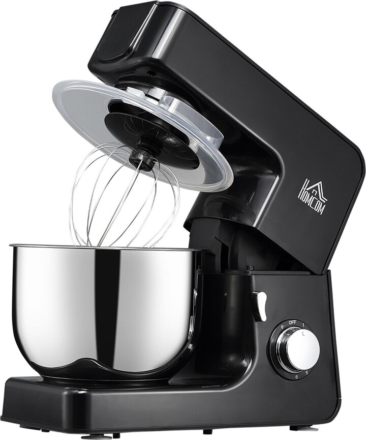 Homcom 6 Qt Stand Mixer with 6+1P Speed, 600W Tilt Head Kitchen Electric  Mixer with Stainless Steel Beater, Dough Hook and Whisk for Baking Bread,  Cakes and Cookies, Black - ShopStyle Toasters
