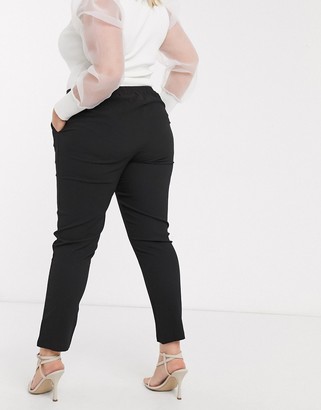 Simply Be tapered pants in black