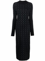 Thumbnail for your product : Marine Serre Crescent Moon Jacquard-Knit Dress