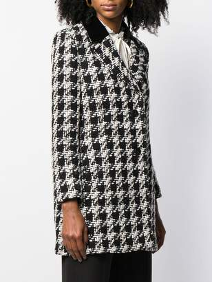 Twin-Set houndstooth pattern coat