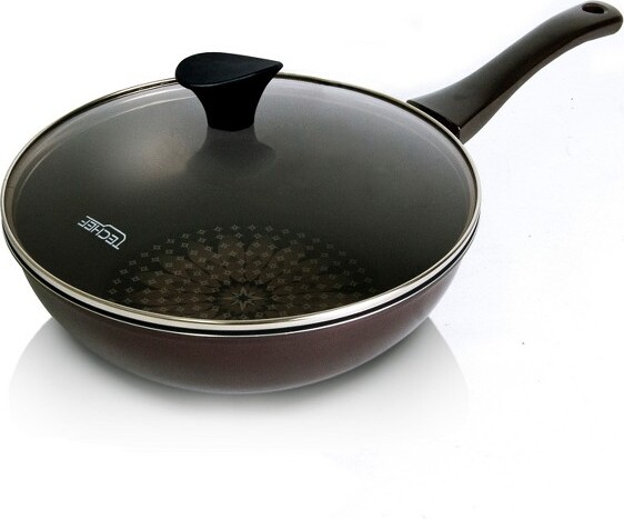 Techef TECHEFBloomingFlower-12"NonstickWok/Stir-FryPanwithCover
