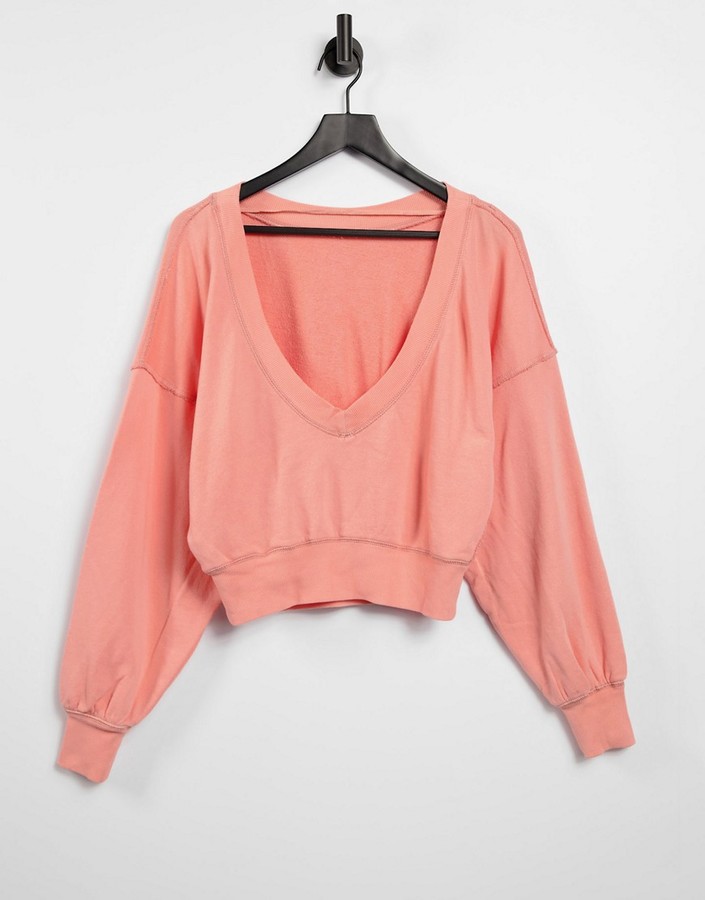 free people cropped sweatshirt