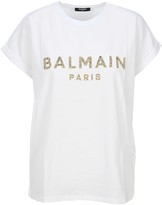 Thumbnail for your product : Balmain Crystal Embellished Logo T-shirt
