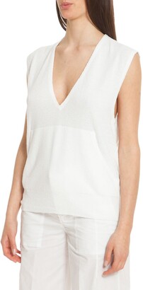 Semi-Couture Women's White Cotton Top