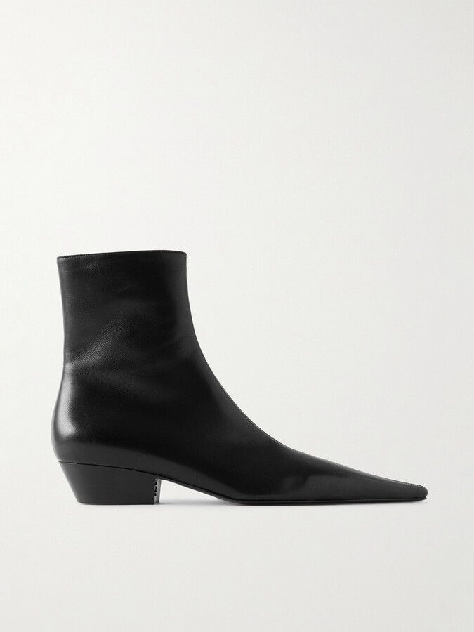 Saint Laurent Jill Leather Ankle Boots - Black