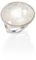 Thumbnail for your product : Ippolita Stella Mother-Of-Pearl, Clear Quartz, Diamond & Sterling Silver Large Doublet Cocktail Ring