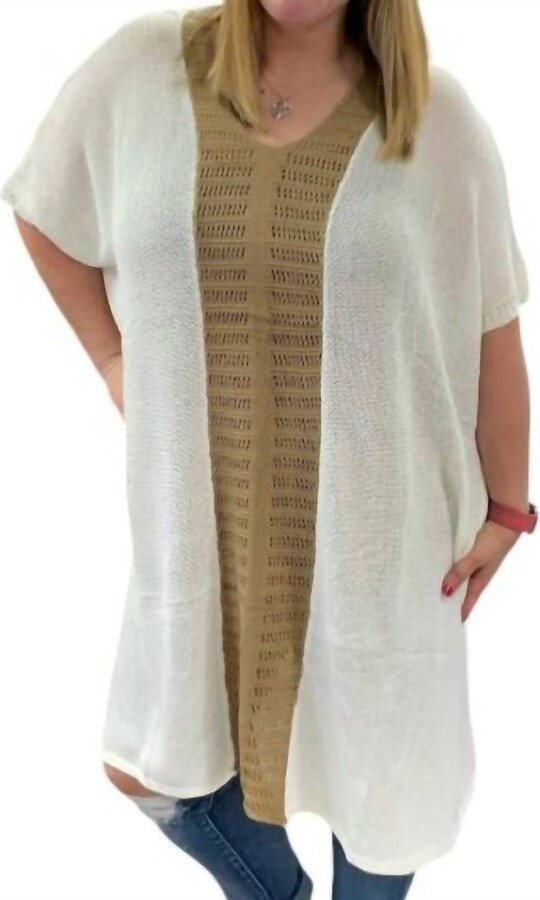 BLAKELEY Aria Cover-Up Dress In White/grey