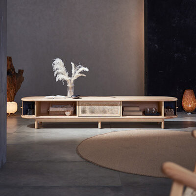 Hokku Designs Modern minimalist storage cabinet for TV stand