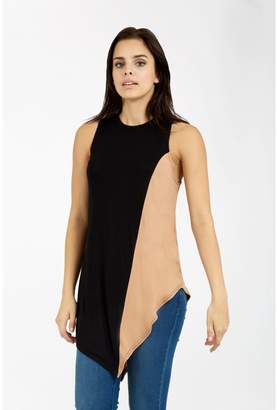 Select Fashion Fashion Womens Brown Colour Blocked Vest - size 8